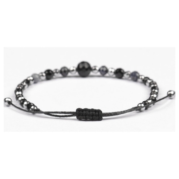 Bransoletka celebrytka czarny TURMALIN SZAFIR HEMATYT ochrona i optymizm